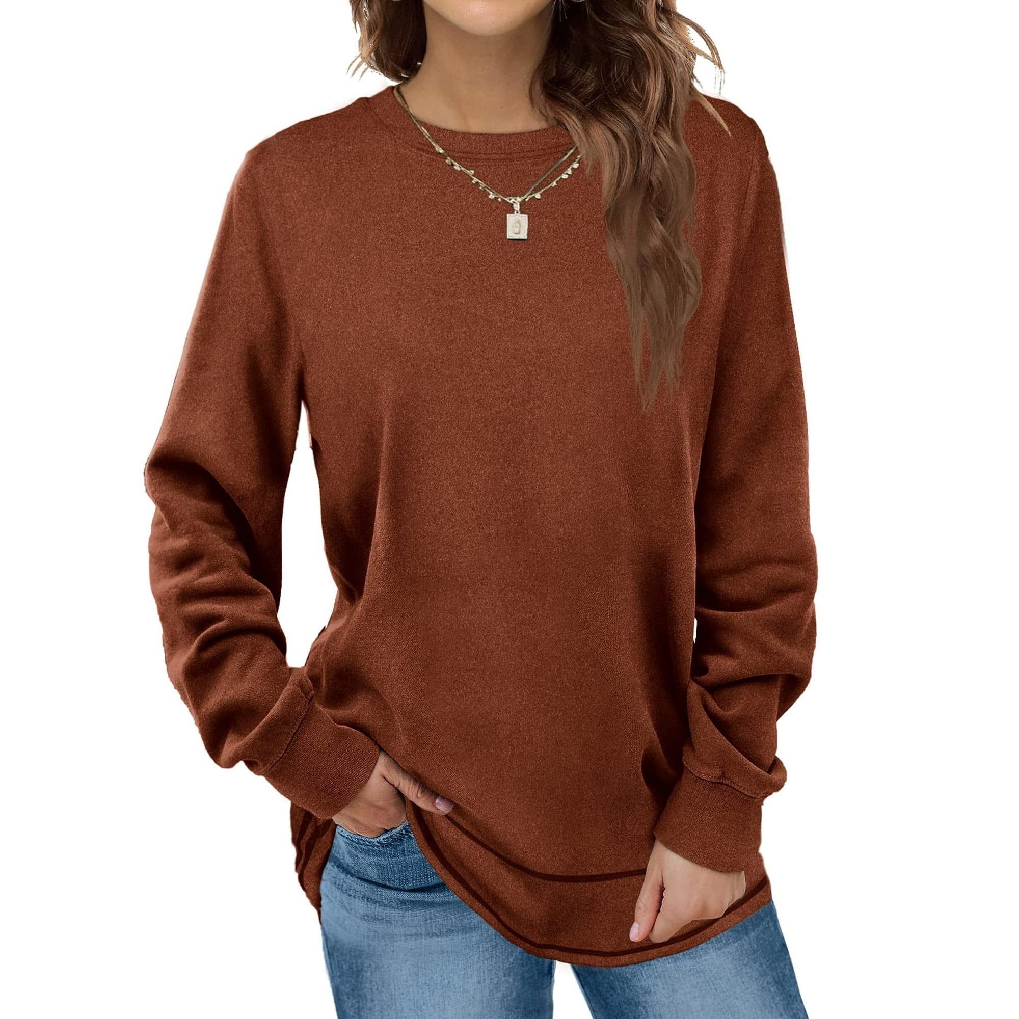 Walmart #ad :Fantaslook Sweatshirts for Women Crewneck Casual Long Sleeve Shirts Tunic Tops For $11.59 (Reg $29.99)