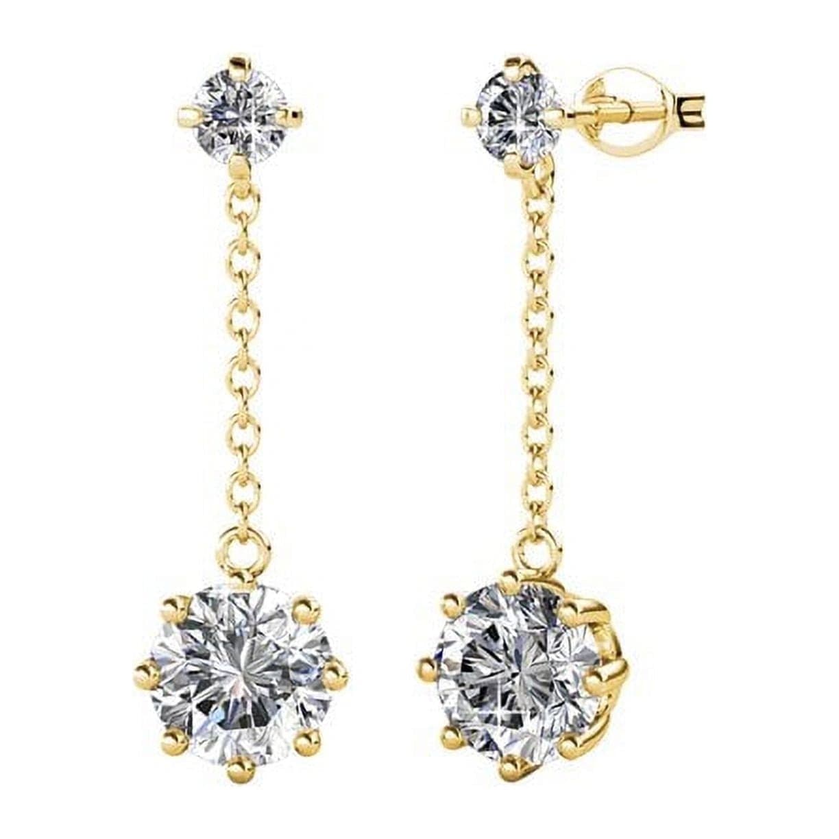 Walmart #ad :Cate &amp; Chloe Jessie Lively 18k Yellow Gold Plated Drop Earrings For $18.99 (Reg $124)