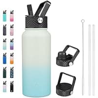 Amazon : 32oz BJPKPK Insulated Water Bottles with Straw Lid $8.54 (Reg $14) + Free prime shipping. #ad