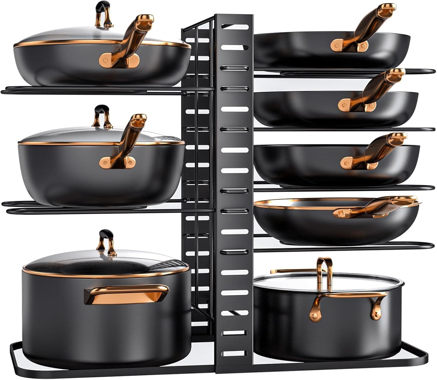 Amazon : MUDEELA Pots and Pans Organizer Rack $18 (Reg $34) + Free prime shipping. #ad