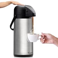 Amazon : 102oz Vondior Airpot Insulated Stainless Steel Coffee Carafe with Pump $35.98 (Reg $60) + Free  shipping. #ad