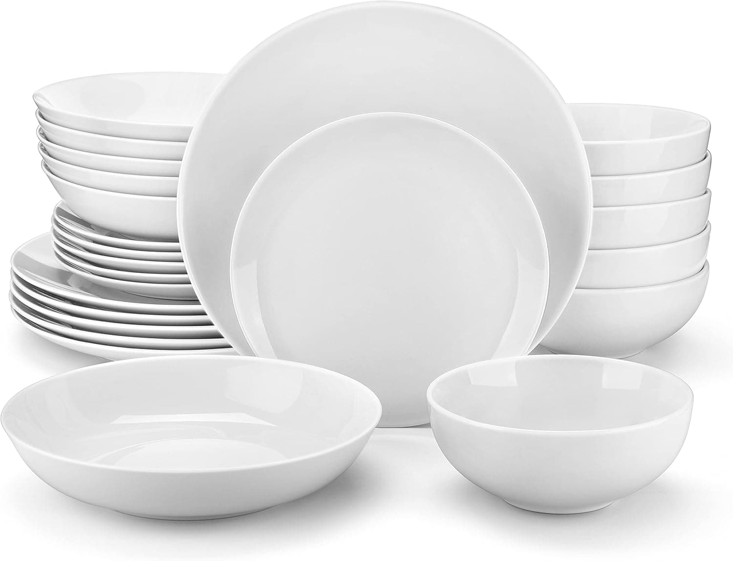 Amazon : 24-Piece Malacasa Gourmet Porcelain Dinnerware Set for 6 $52.79 (Reg $109) + Free shipping. #ad