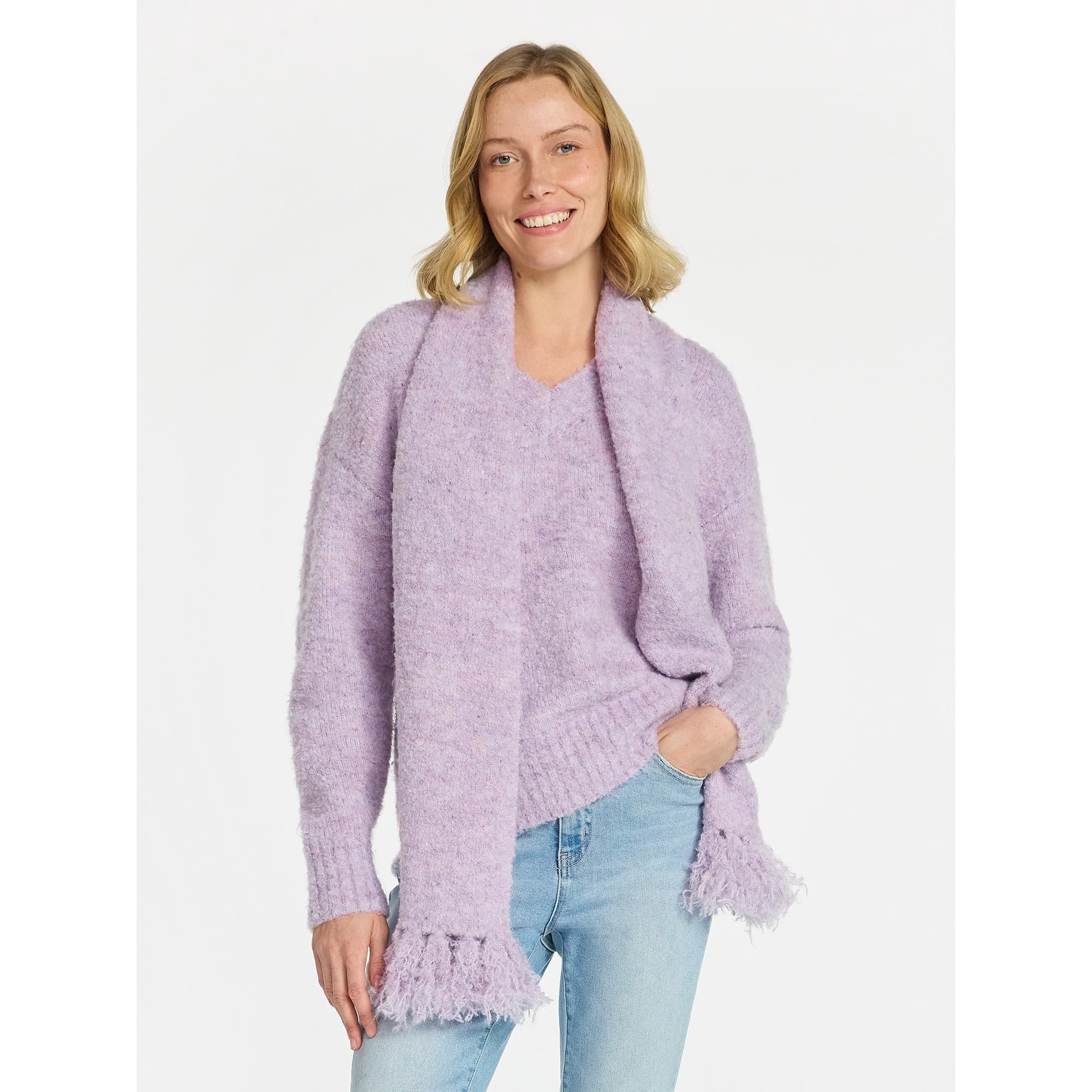 Walmart #ad :99 Jane Street Women’s and Women’s Plus Boucle Sweater and Scarf Set, Midweight, 2-Piece For $10.75 (Reg $17.98)