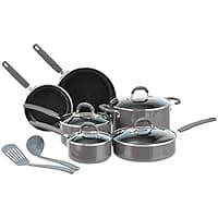 Amazon : 12-Piece Amazon Basics Ceramic Non-Stick Cookware Set $59.84 (Reg $73) + Free  shipping. #ad