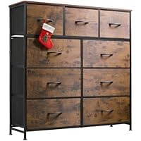 Amazon : 9-Drawer Tall Fabric Dresser w/ Steel Frame &amp; Wood Top (2 Color) $62.99 (Reg $116) + Free  shipping. #ad