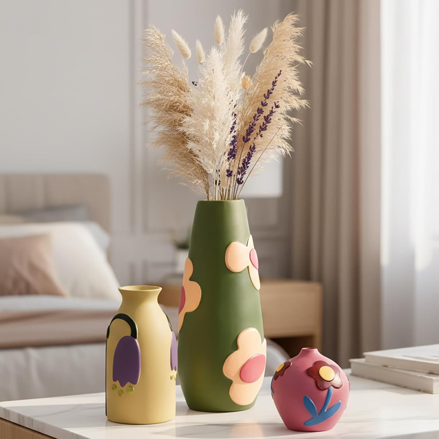 Amazon : Vintage Ceramic Vase, Minimalist Texture Stone Patterned White Flower Vase $10 (Reg $28) . #ad