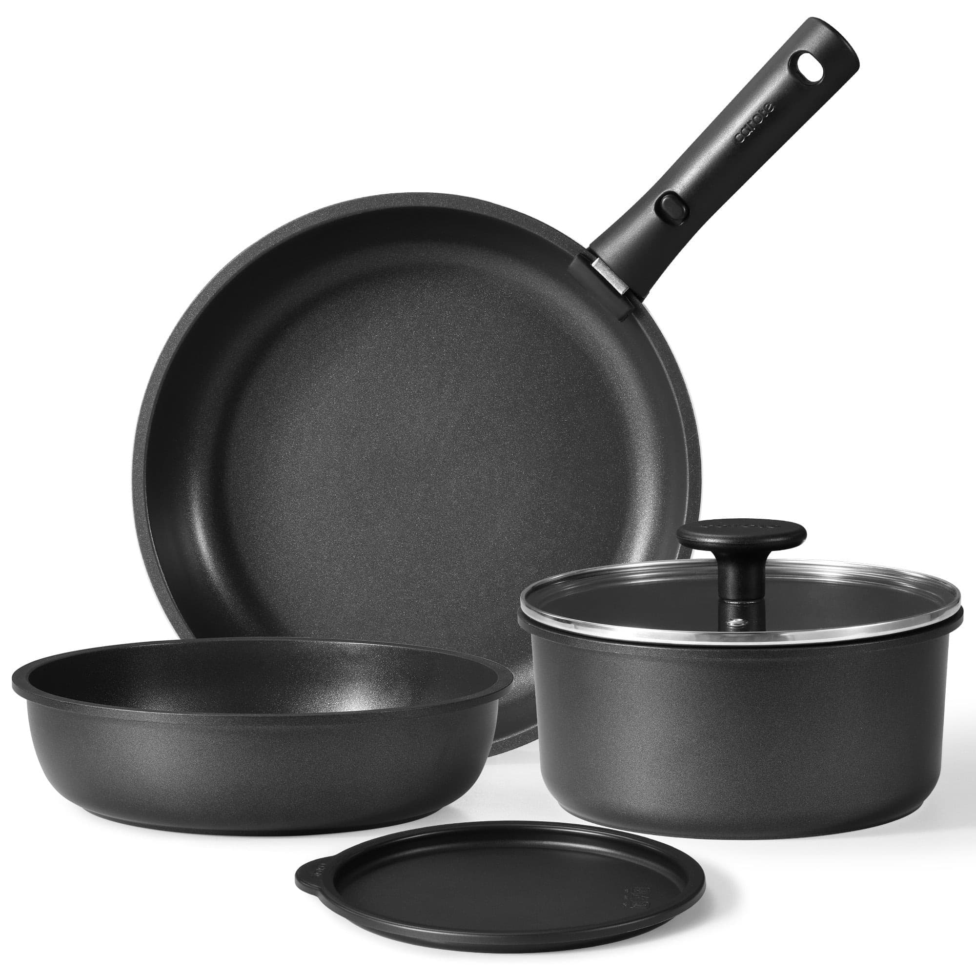 Walmart #ad :Carote 6 Pcs Pots and Pans Nonstick, Cookware Set with Detachable Handles For $25.99 (Reg $39.99)