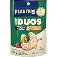 Amazon :5-Oz Planters Nut Duos (Peppercorn Pistachios &amp; Parmesan Cashews) $3.55 (Reg $5) + Free prime shipping. #ad