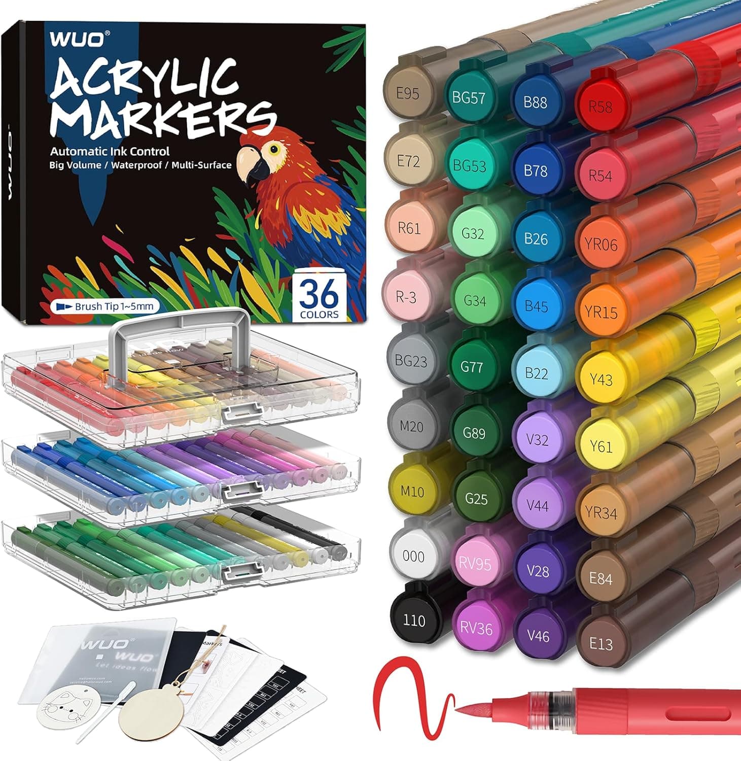 Amazon : WUO 36 Colors Acrylic Paint Markers $10.99 (Reg $25) + Free prime shipping. #ad