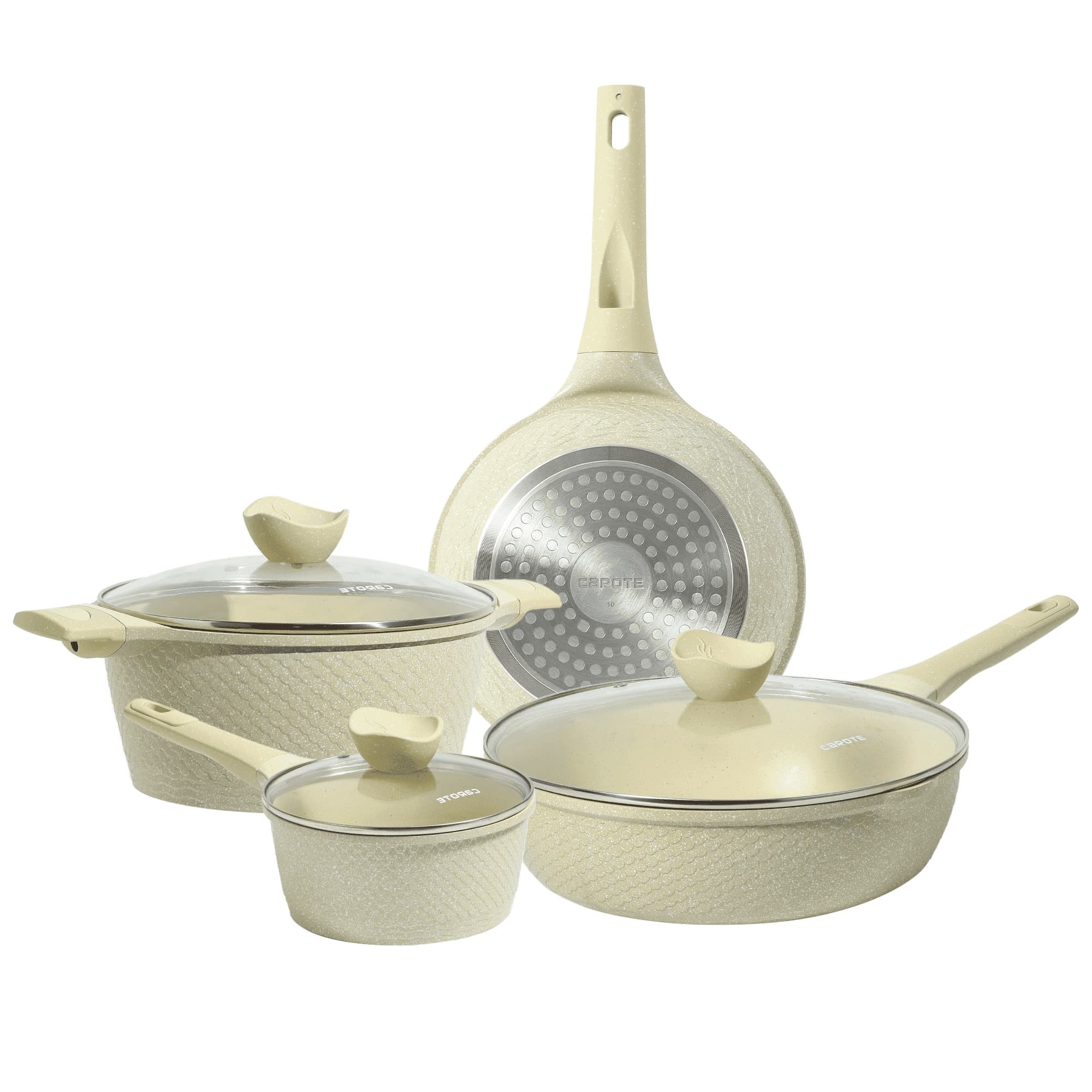 Walmart #ad :Carote 7-Piece Nonstick Pots and Pans with Lids, Induction Kitchen Cookware Set For $49.99 (Reg $99.99)