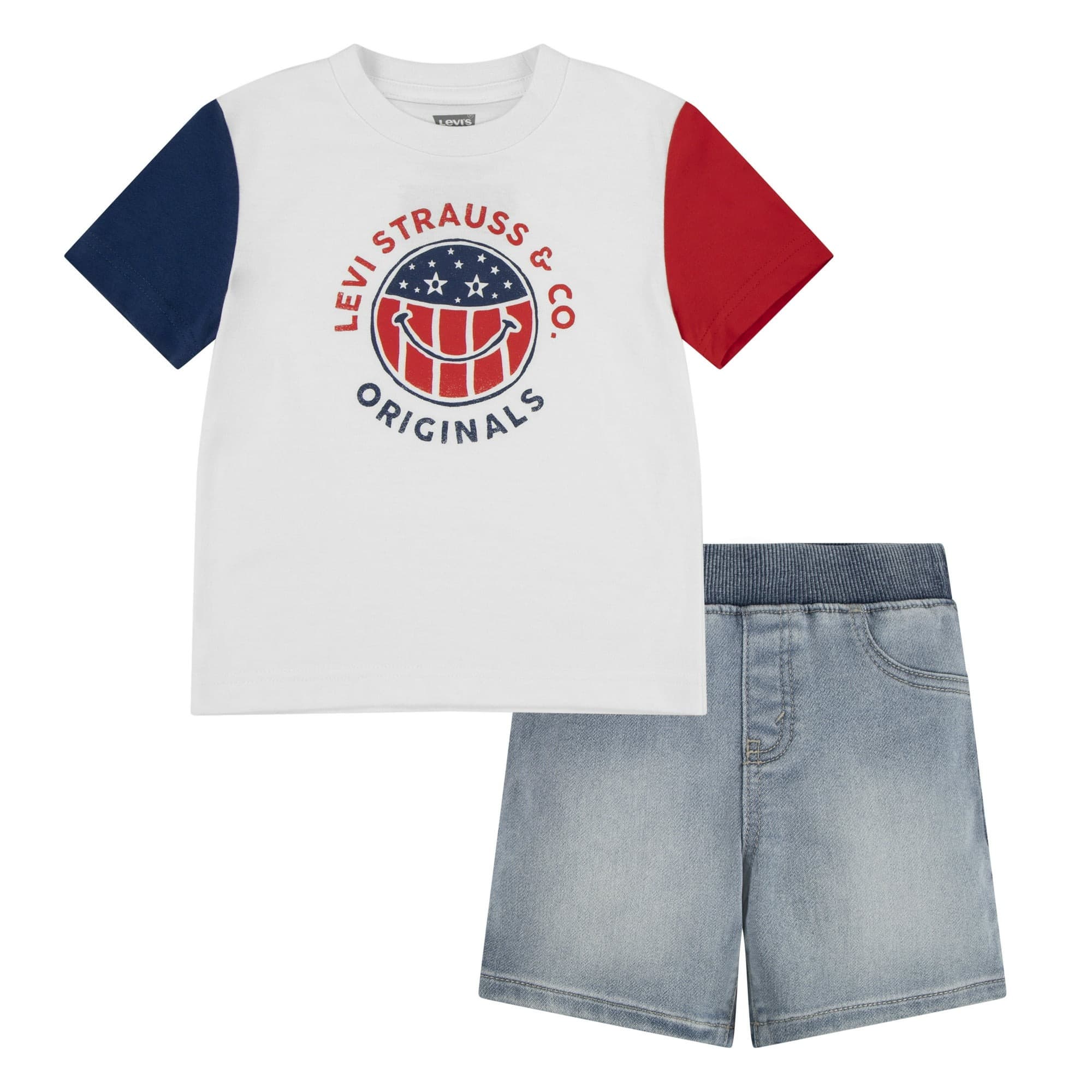 Walmart #ad :Levi’s Toddler Boys American Smiley Denim Short Set, Sizes 2T-4T For $9.55