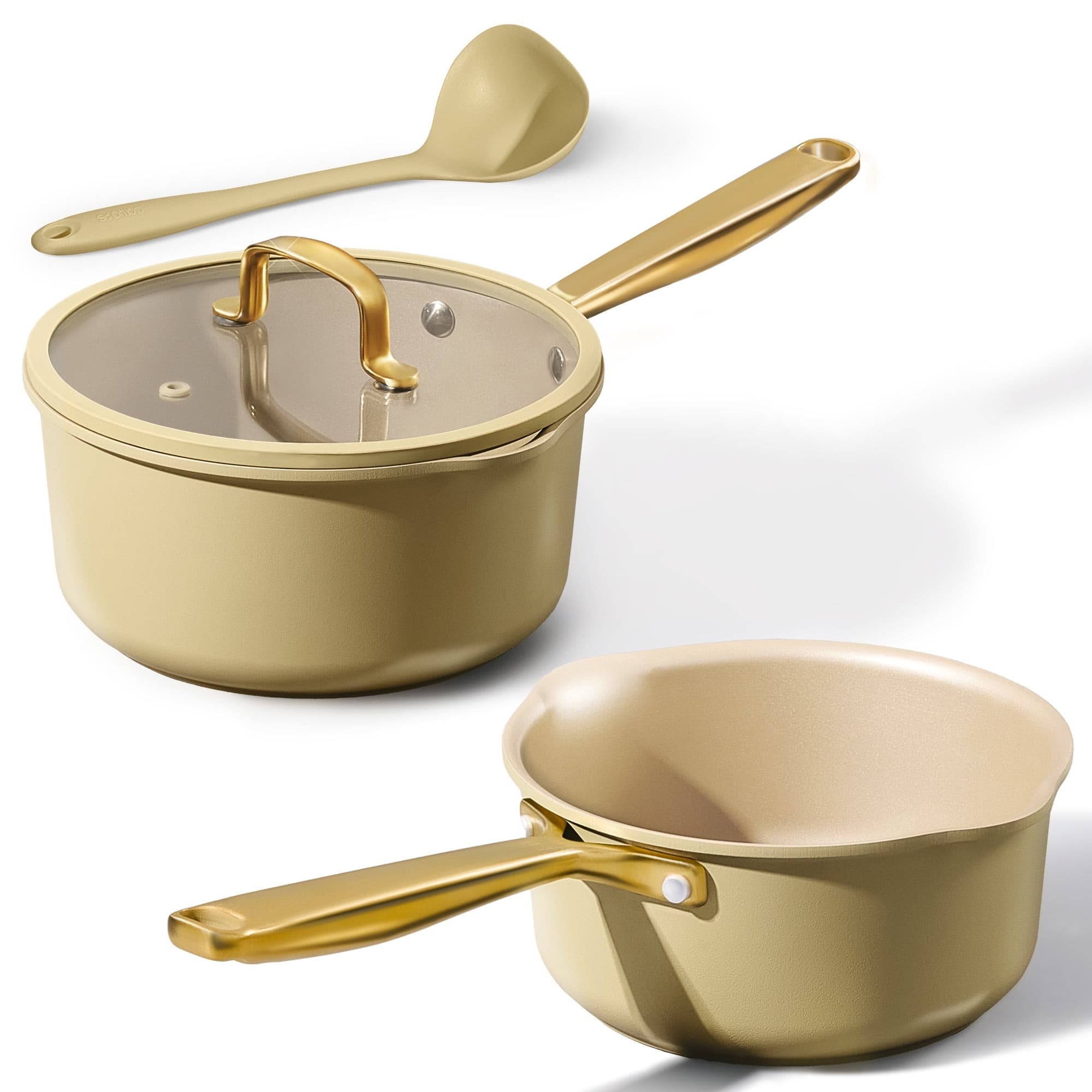 Walmart #ad :Carote 4-Piece Nonstick Cookware Set, 2QT &amp; 3QT Saucepans with Lids &amp; Utensils For $37.99 (Reg $59.99)