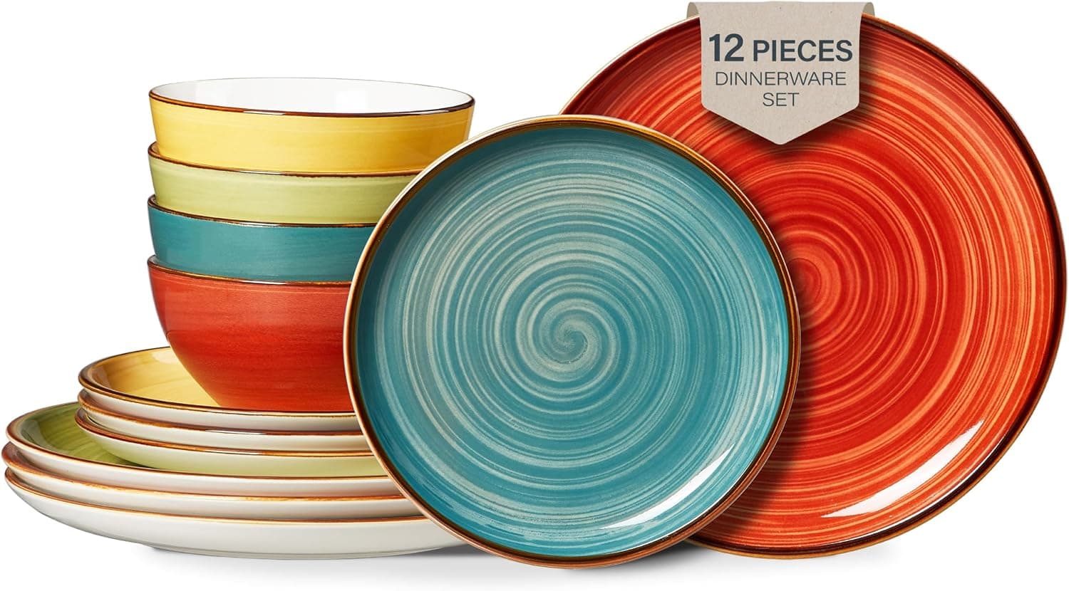 Amazon : ONEMORE Plates and Bowls Set 12 Pcs $34.99 (Reg $69) + Free shipping. #ad