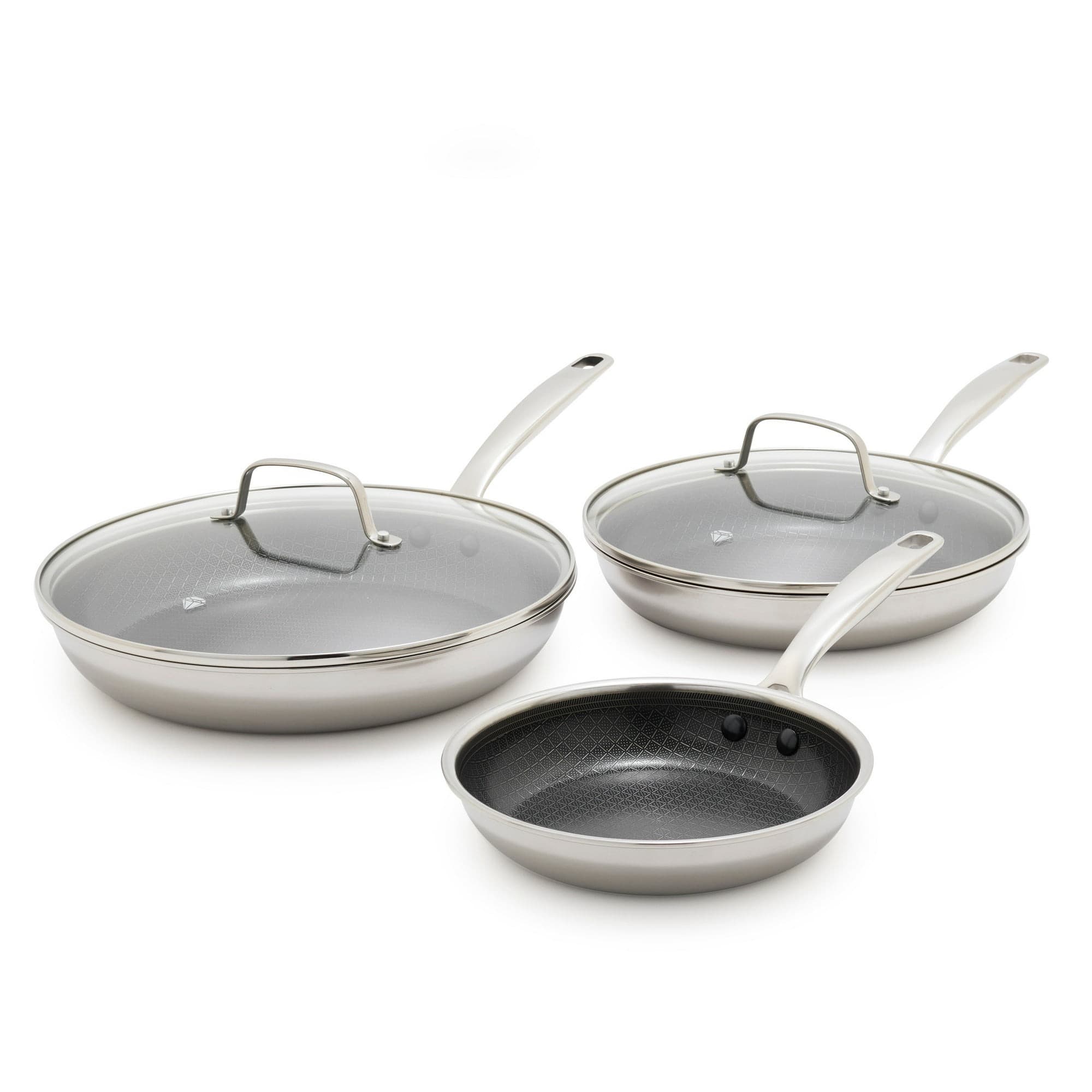 Walmart #ad :Blue Diamond Diamond Bond 5-Piece Non-Stick Frying Pans Set For $59.87 (Reg $67)
