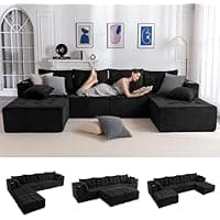 Amazon : MAXYOYO 129.5″ Modular Sectional Sofa Couch with 2 Ottomans $519.99 (Reg $1580) + Free shipping. #ad
