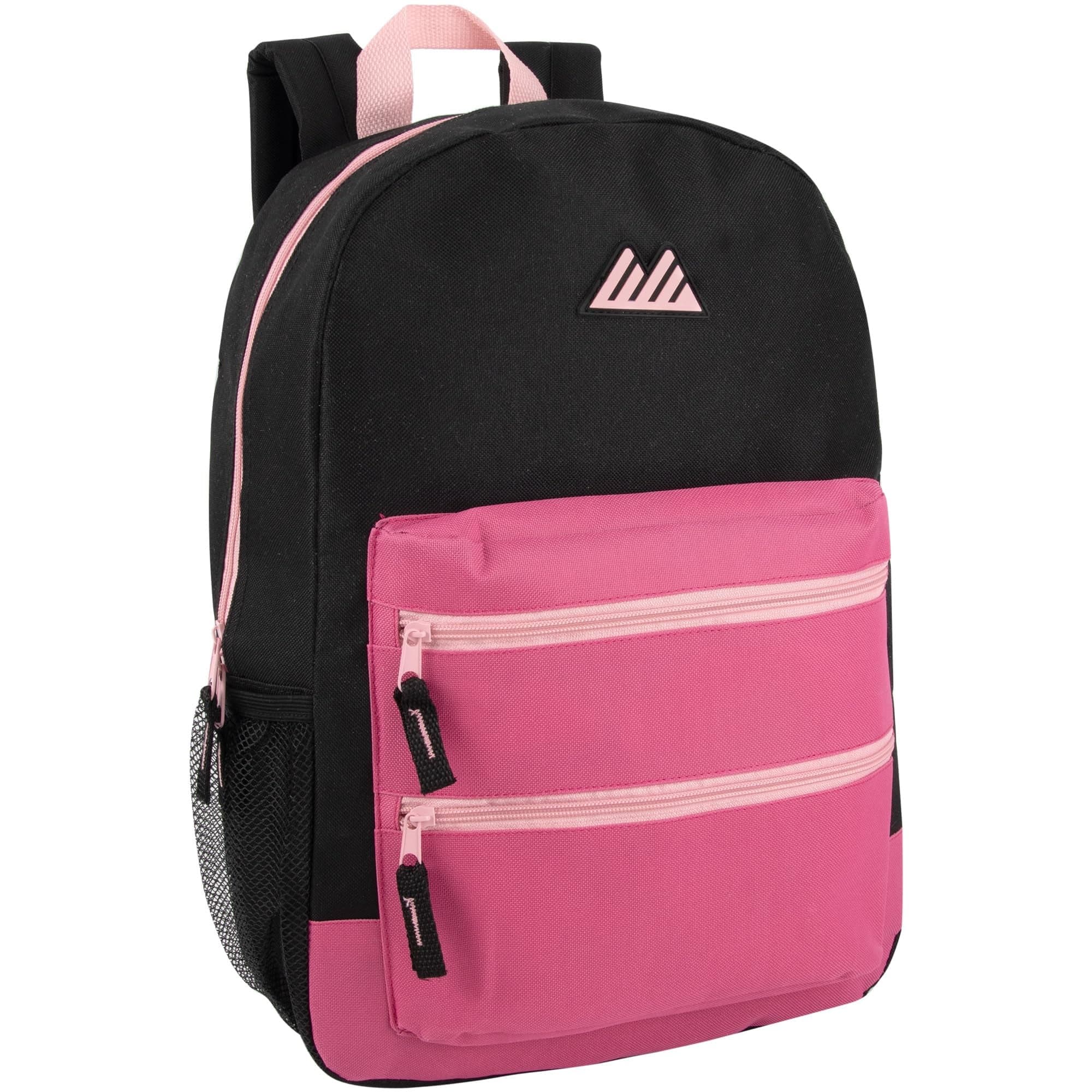 Walmart #ad :17 Inch Two Tone Color Multipocket Backpack with Pop Color Trim Accents and Zippers For $8.93 (Reg $9.95)