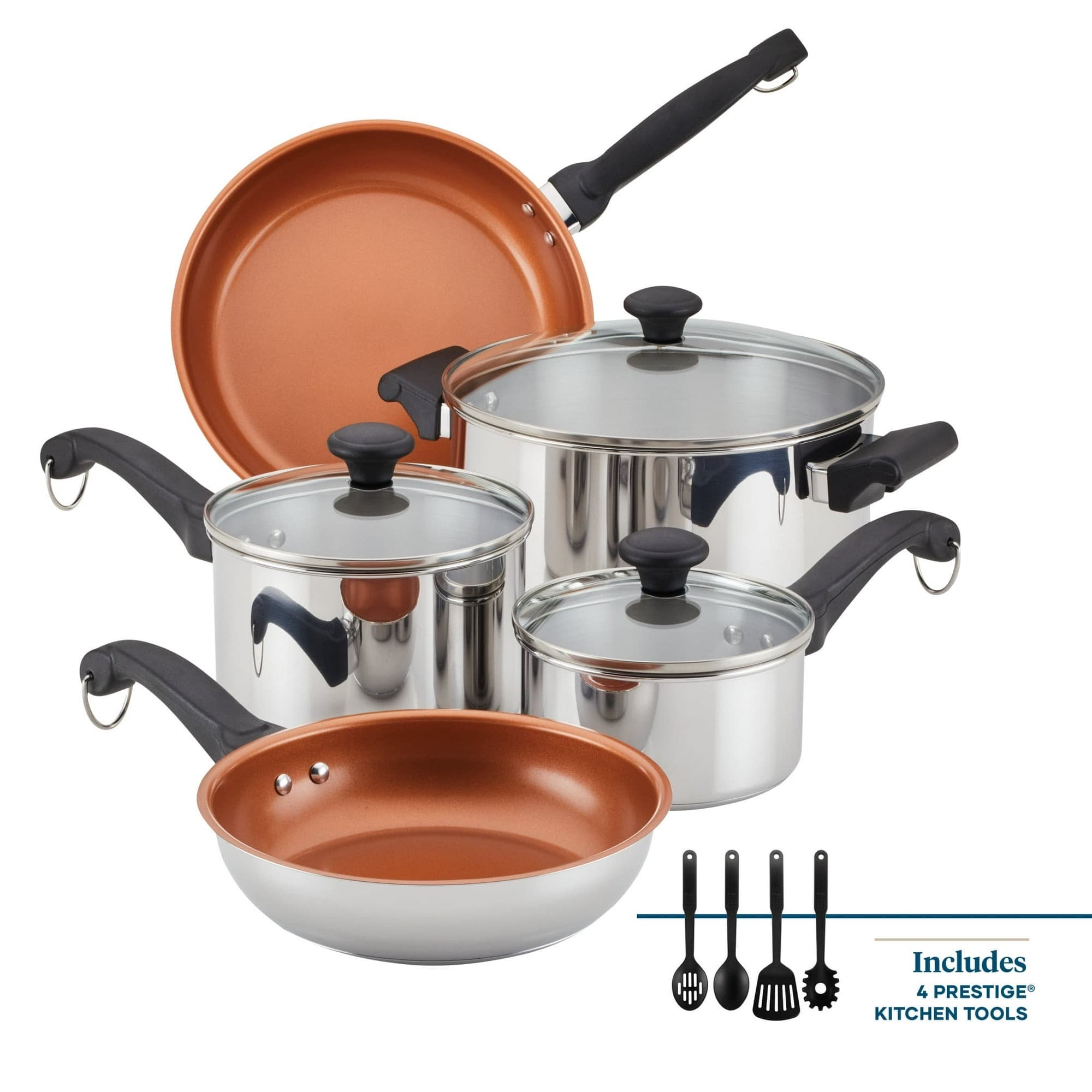 Walmart #ad :Farberware Classic Traditions 12 Pcs Stainless Steel Cookware Set For $59 (Reg $109.99)