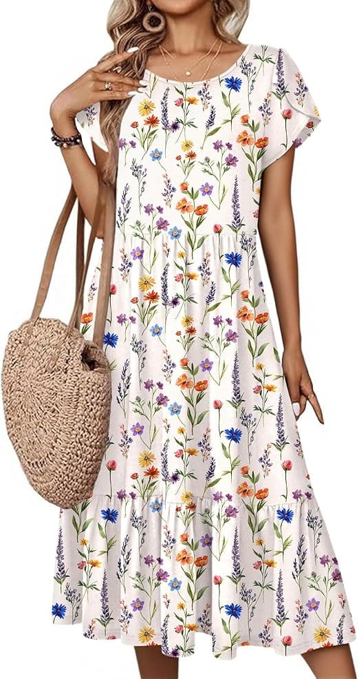 Amazon : HOTOUCH Summer Dresses for Women $9 (Reg $35) + Free prime shipping. #ad