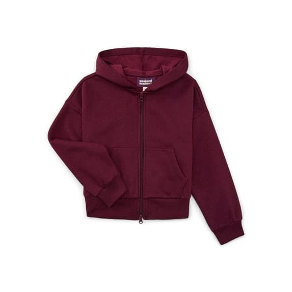 Walmart #ad :Weekend Academy Girls Hooded Full Zip Fleece Jacket, Sizes 4-18 For $4.50 (Reg $9)