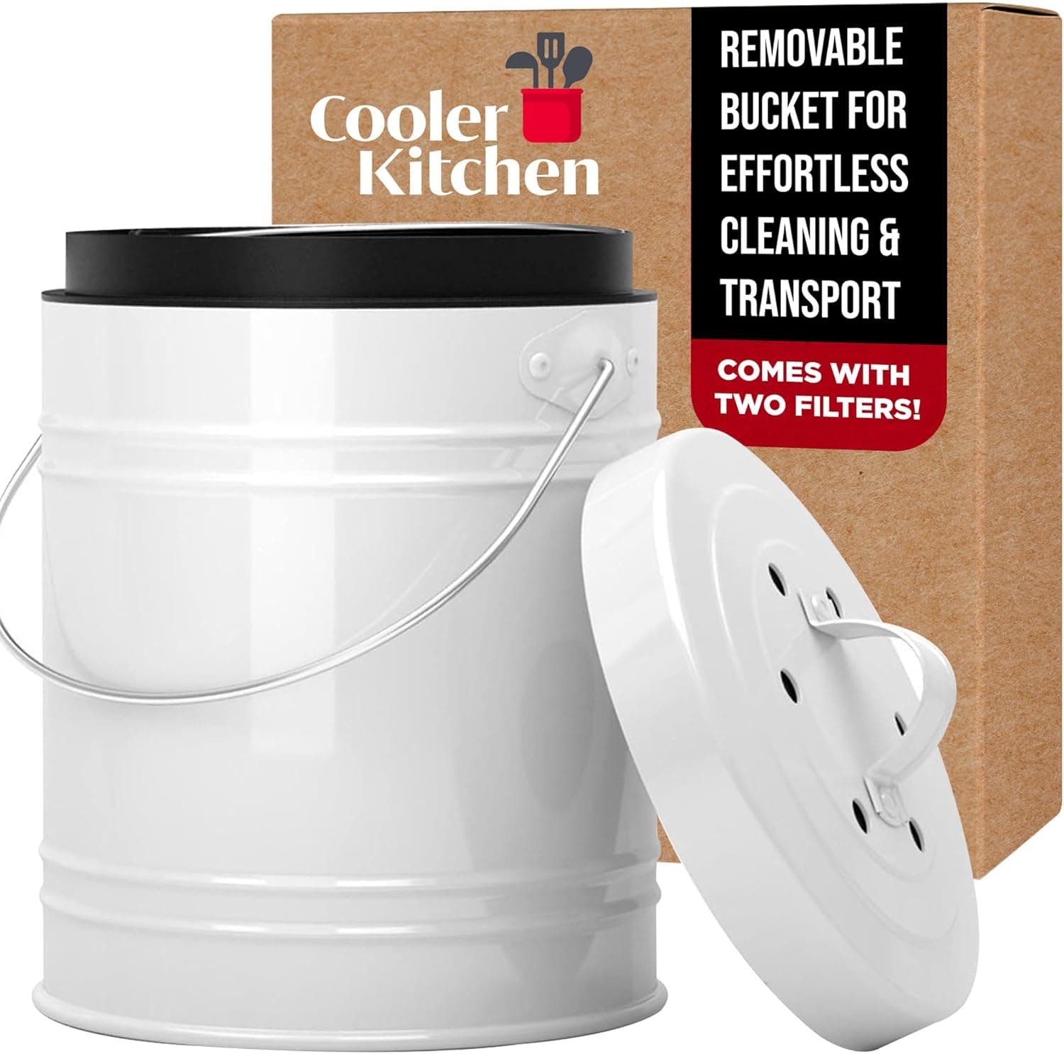 Amazon : 3 Liter Small Indoor Kitchen Compost Bin $12.49 (Reg $25) + Free prime shipping. #ad