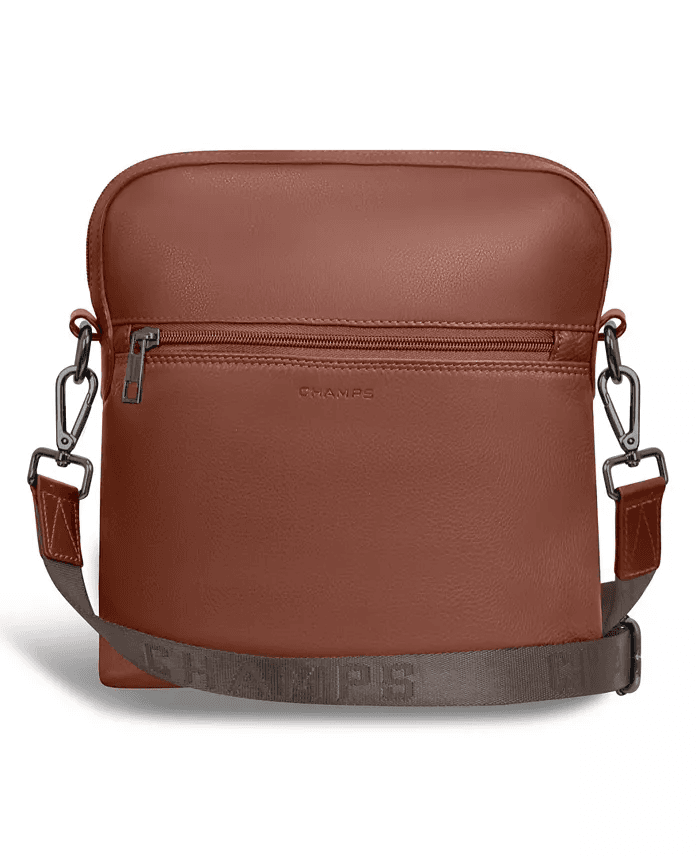 Macys #Ad:CHAMPS Onyx Leather Cross Body Bag $63.99 (was $159.99) + free shipping.