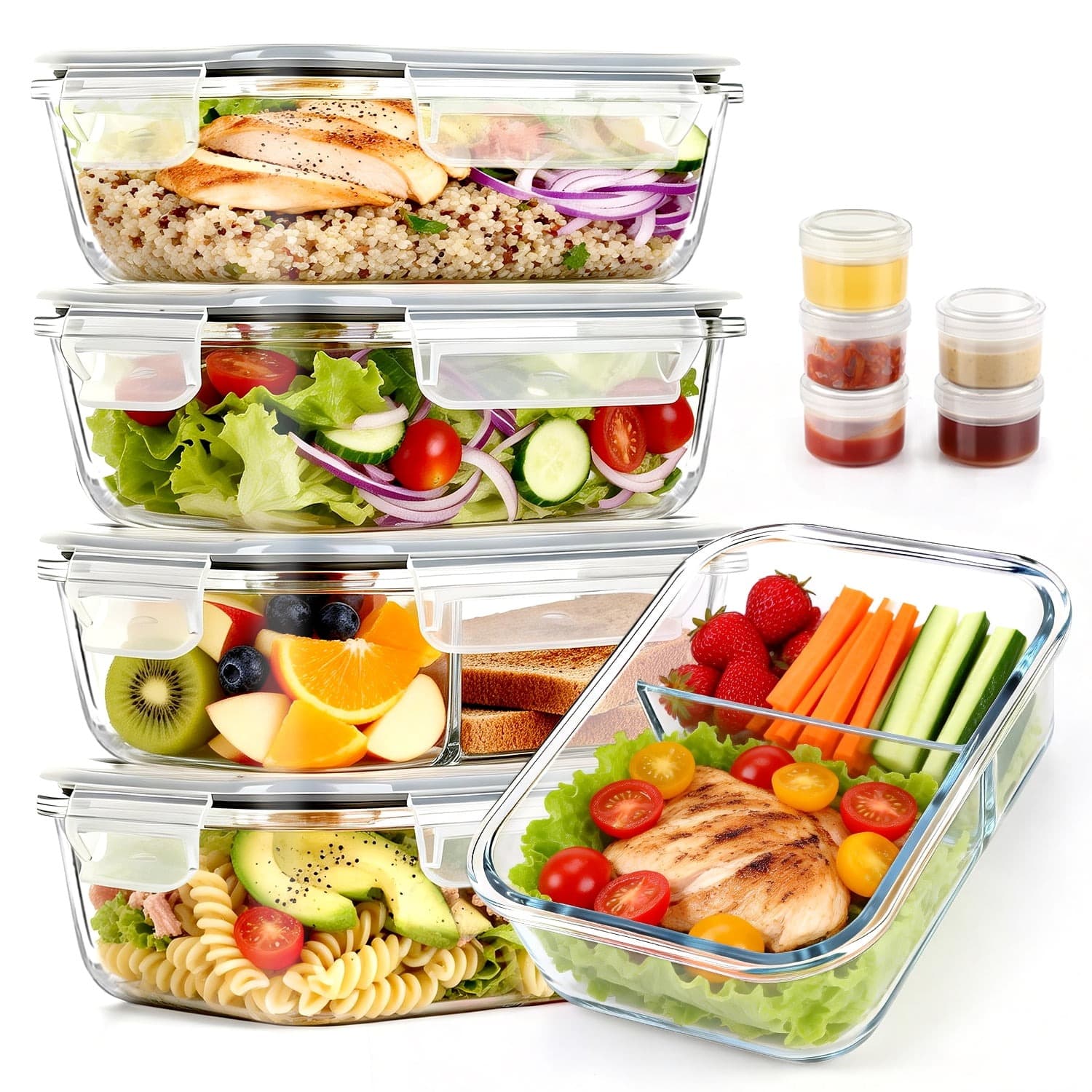 Walmart #ad :20 Pcs Glass Food Storage Containers For $22.99 (Reg $39.99)