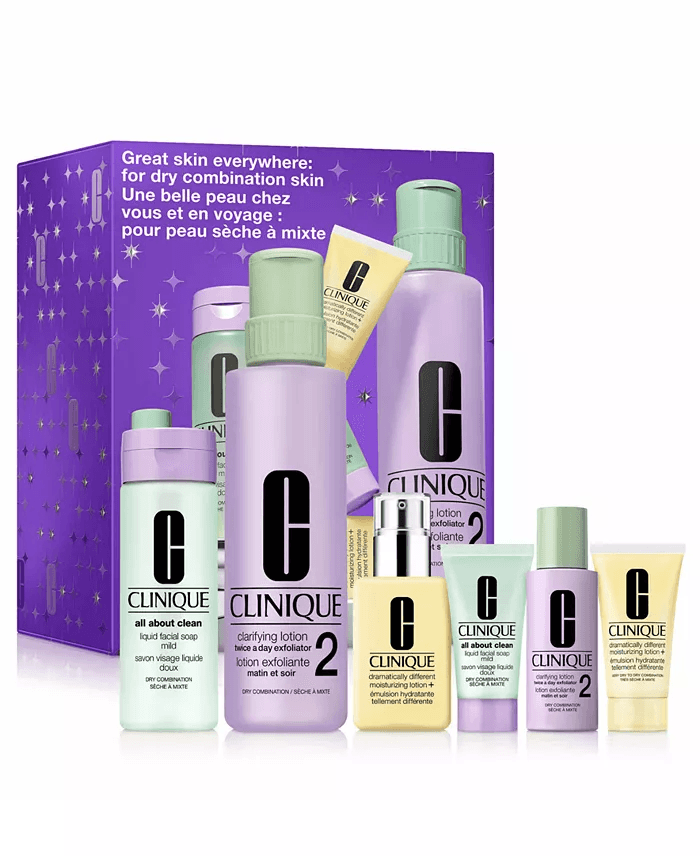 Macys #Ad:Clinique Great Skin Everywhere Skincare Gift Set for Dry Combination Skin $42.50 (was $85) + free shipping.