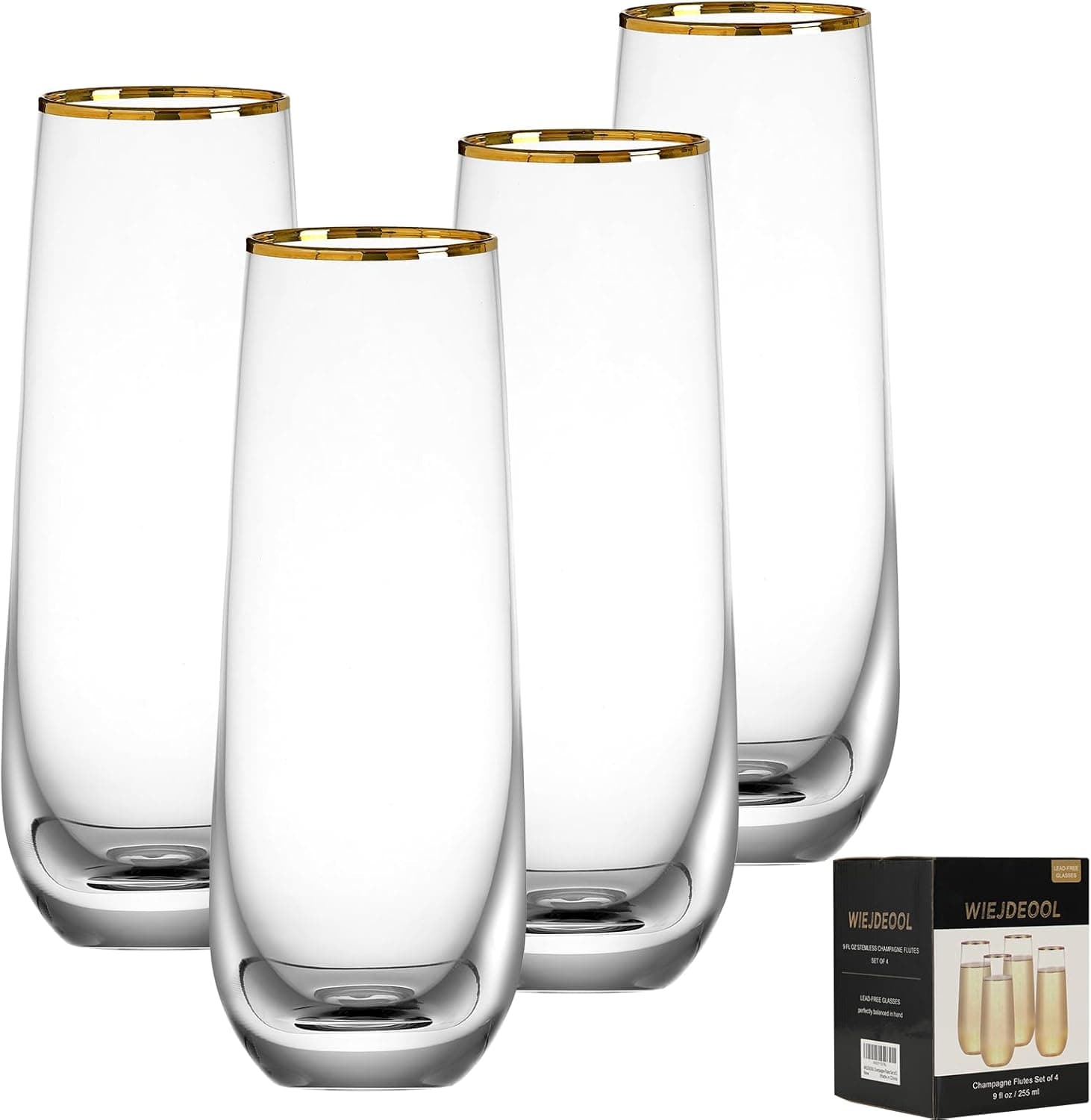 Amazon : Stemless Champagne Flutes Set of 4 $11.99 (Reg $17) + Free prime shipping. #ad