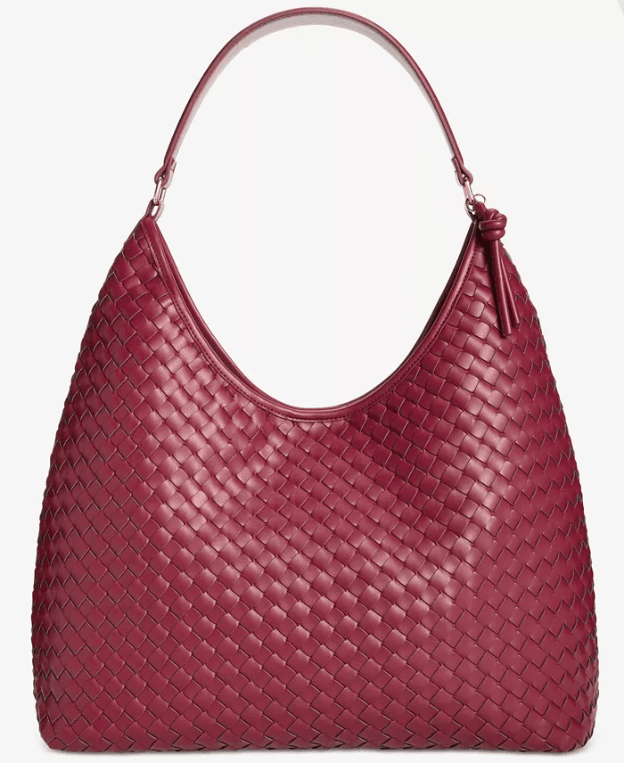 Macys #Ad:On 34th Woven Shoulder Bag $41.85 (was $139.50) + free shipping.