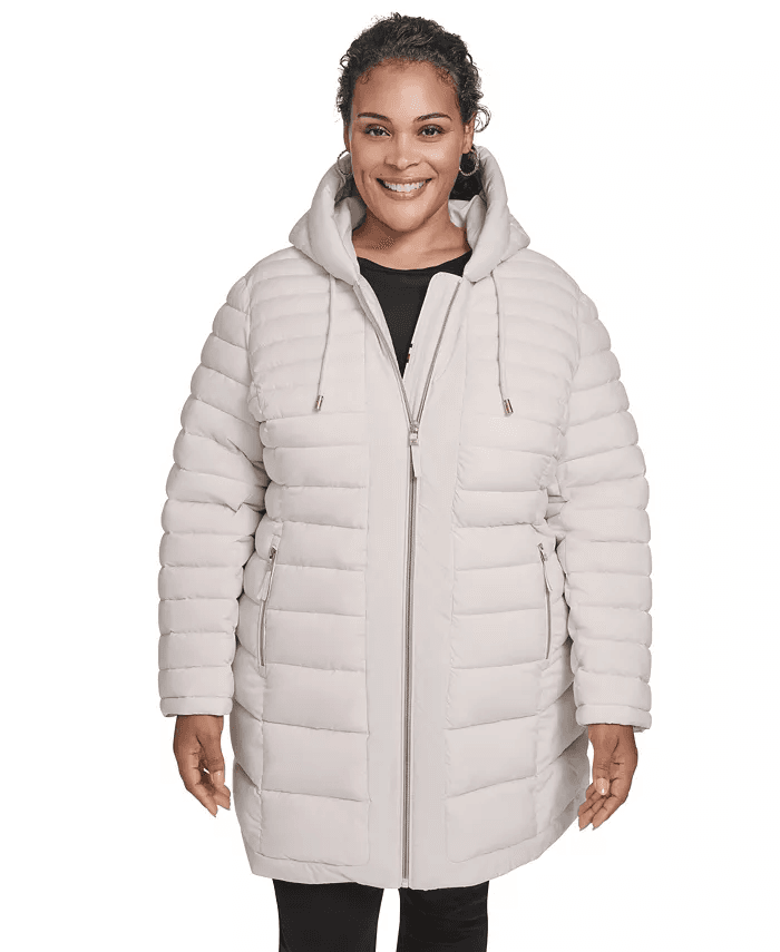 Macys #Ad:Tommy Hilfiger Plus Size Hooded Packable Puffer Coat $99.99 (was $200) + free shipping.