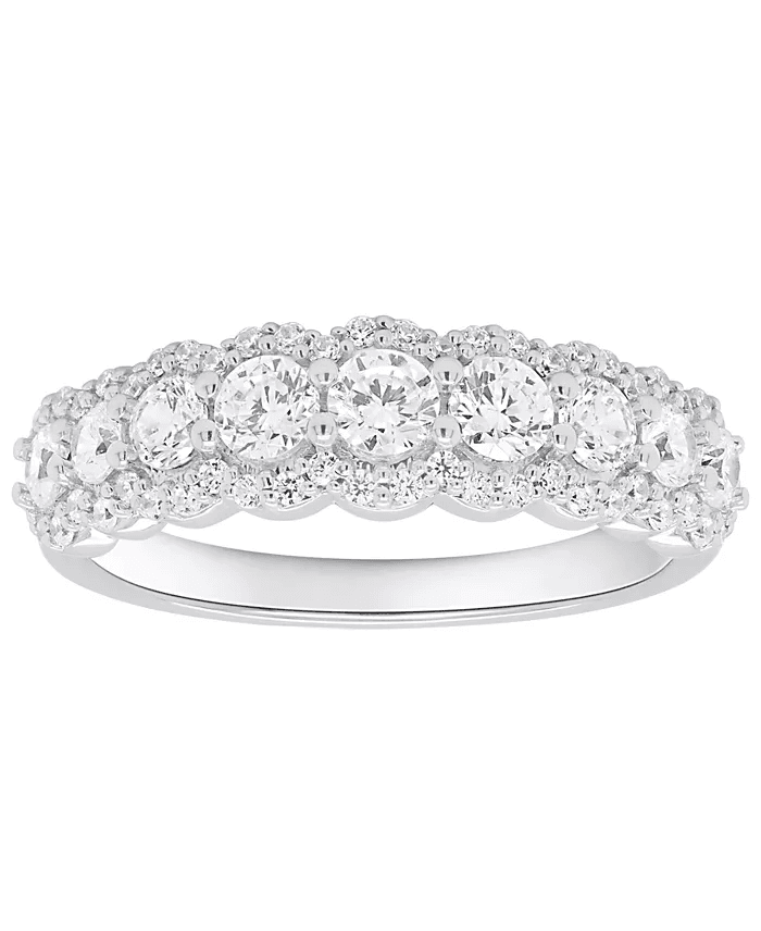 Macys #Ad:Lab-Grown Diamond Ring in 14k Gold Plated Sterling Silver $129 (was $500) + free shipping.
