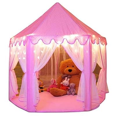 Amazon : Monobeach Princess Tent Girls Large Playhouse Kids $21 (Reg $28) + Free prime shipping. #ad