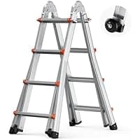 Amazon : VEVOR Telescoping 13 FT Compact Aluminum Extension A Frame Ladder $108.90 (Reg $145) + Free  shipping. #ad