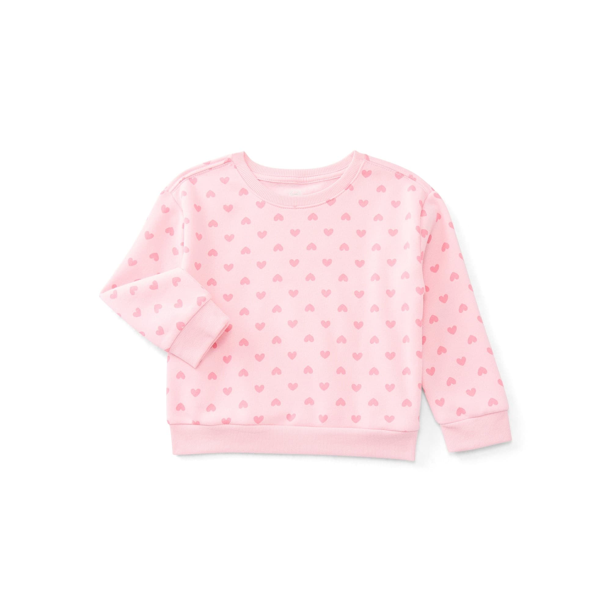 Walmart #ad :Wonder Nation Toddler Girls Fleece Sweatshirt with Long Sleeves, Sizes 2T-5T For $6.98