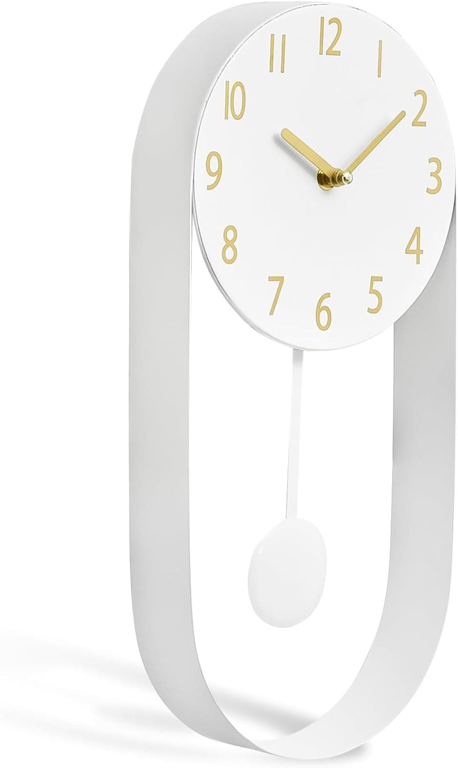 Amazon : White Wall Pendulum Clock Stylish Minimalist White Wall Clock $13.99 (Reg $28) + Free prime shipping. #ad
