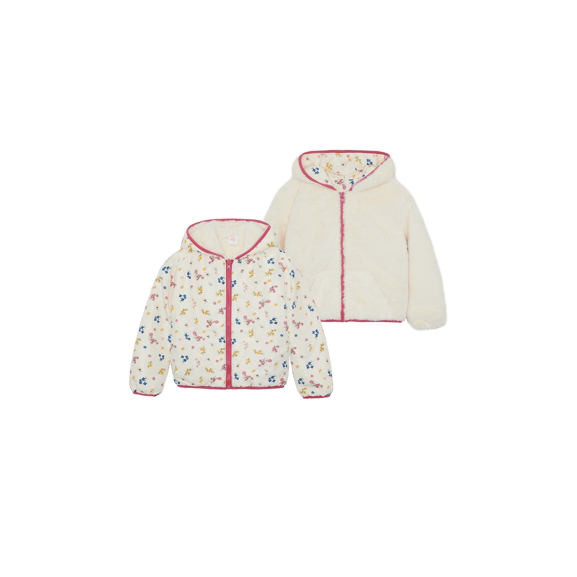 Walmart #ad :Wonder Nation Toddler Girl Faux Fur Reversible Jacket, Sizes 12M-5T For $10.49 (Reg $17.48)