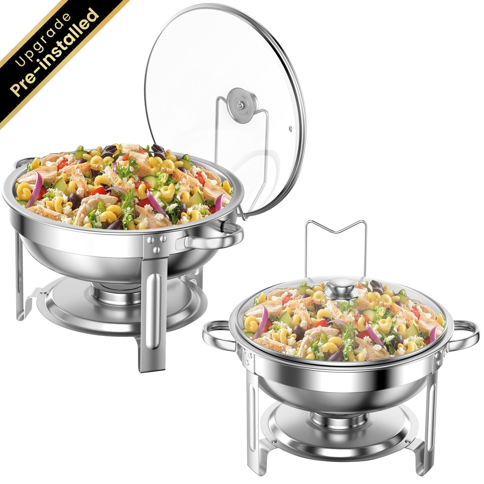 Walmart #ad :Chafing Dish Buffet Set 2 Pack: TINANA 5QT Stainless Steel Chafing Dishes For $45.99 (Reg $98.99)