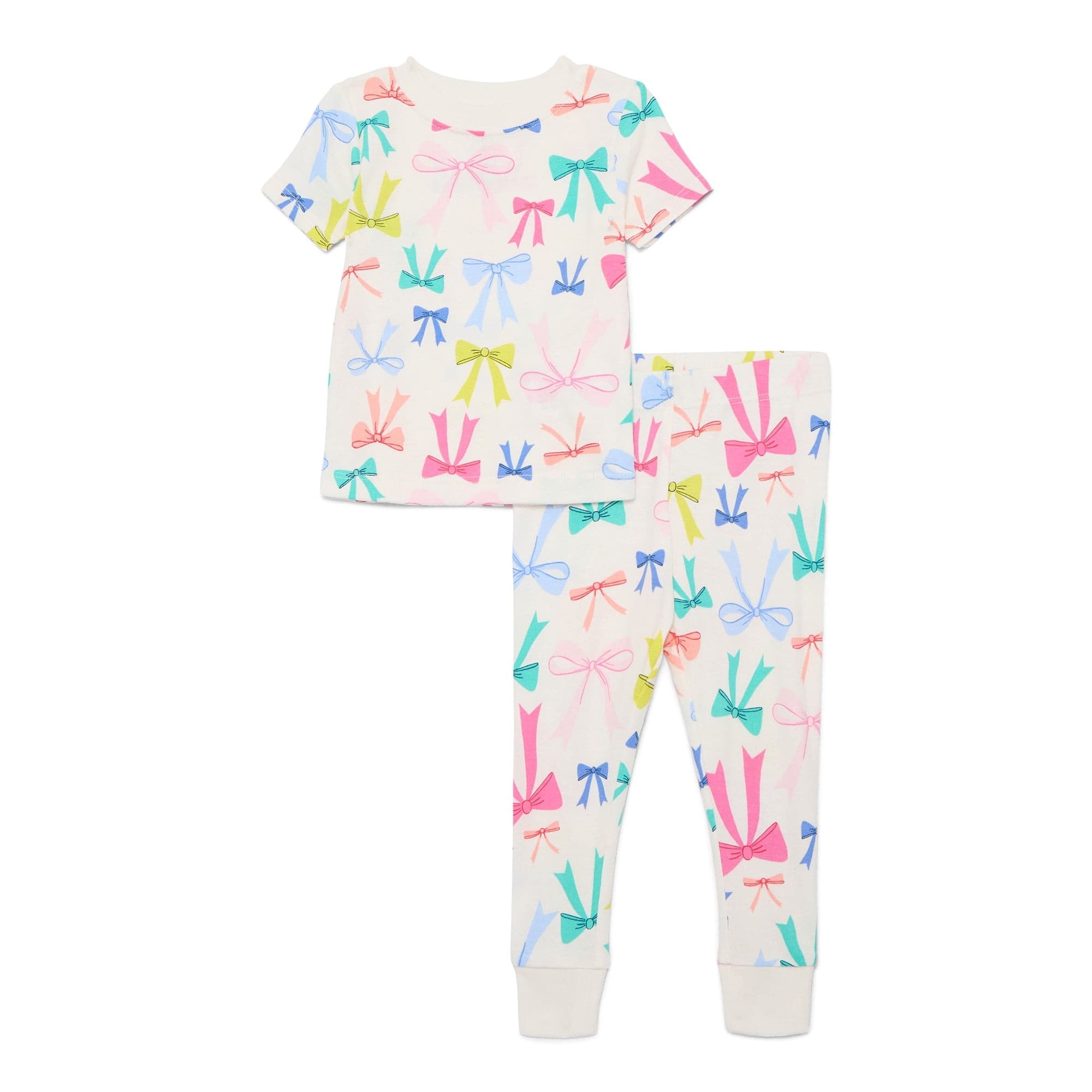 Walmart #ad :Wonder Nation Toddler Boys or Girls Cotton Snug-Fit Top and Pants Pajama Set, 2-Piece, Sizes 12M-5T For $6.98