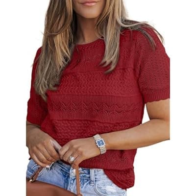 Amazon : Dokotoo Women’s Short Sleeve Sweater $11.99 (Reg $19) + Free prime shipping. #ad