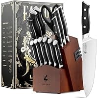 Amazon :15-Piece Livtek Stainless Steel Kitchen Knife Set with Block $34.99  (Reg $156) + Free shipping. #ad