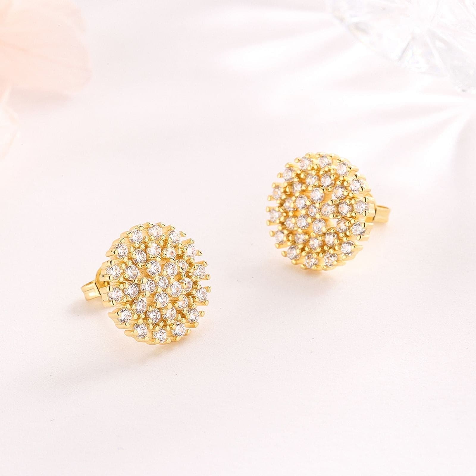 Walmart #ad :Amy And Annette 14K Gold Over Sterling Silver Cluster Stud with Crystals For $14.99 (Reg $69.99)
