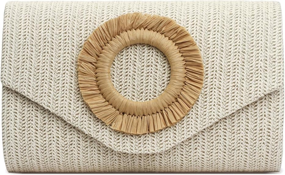 Amazon : Straw Clutch Purse for Women $8.19 (Reg $17) + Free prime shipping. #ad