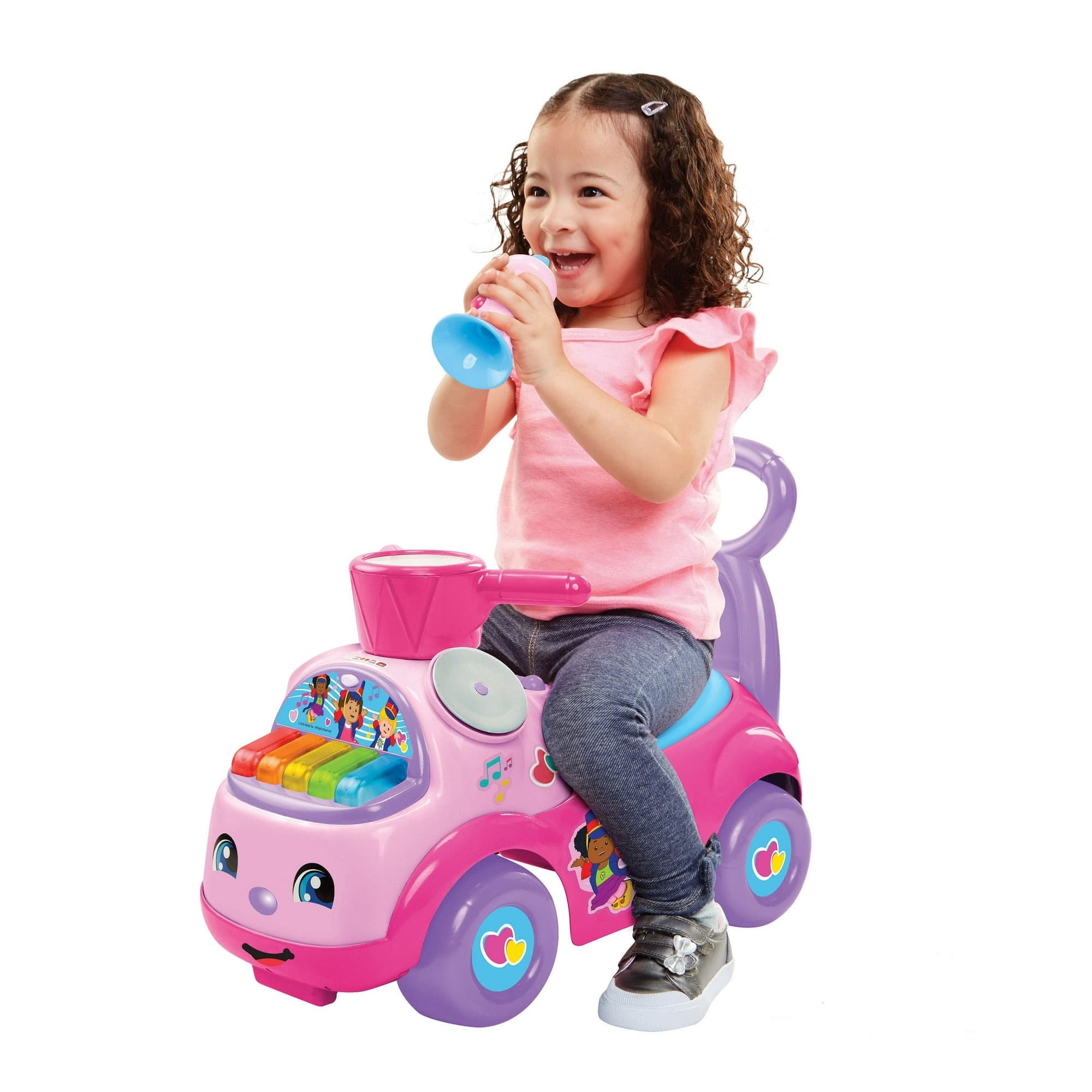 Walmart #ad :Fisher Price Little People Music Parade Heart Preschool Push Ride-On with Lights and Sounds For $29.99