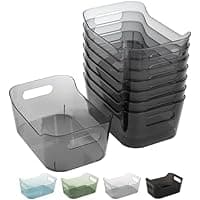 Amazon :  8 Pack Multi-Use Plastic Storage Bins $12.49(Reg $25) + Free prime shipping. #ad