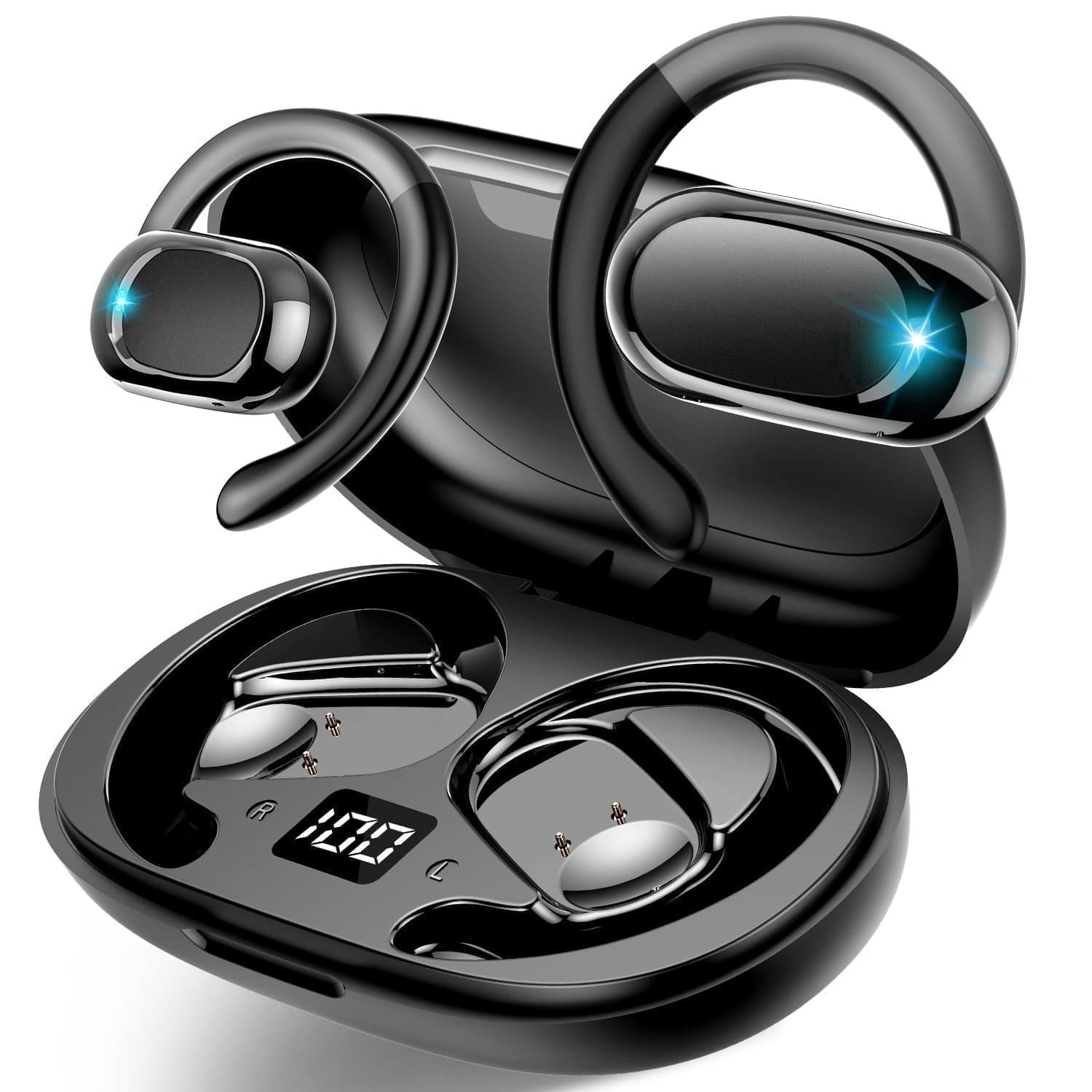 Walmart #ad :Open Ear Earbuds, Bluetooth 5.4 Headphones, HD Stereo Bass Wireless Earphones For $19.98 (Reg $69.99)