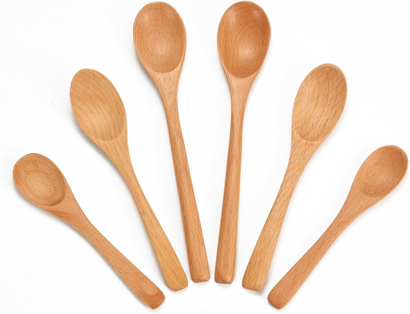 Amazon : 6 Piece Small Wooden Spoons Set  $5.78 + Free prime shipping. #ad