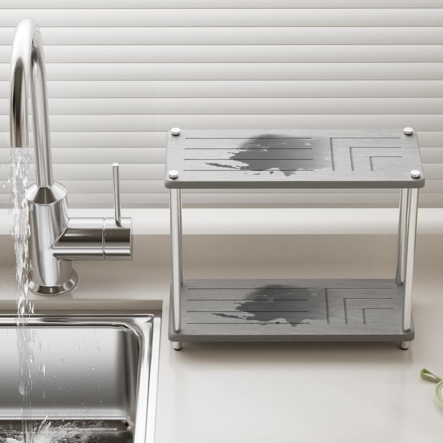 Amazon : 2 Tier Bathroom Organizer and Storage $10.99 (Reg $22) + Free prime shipping. #ad