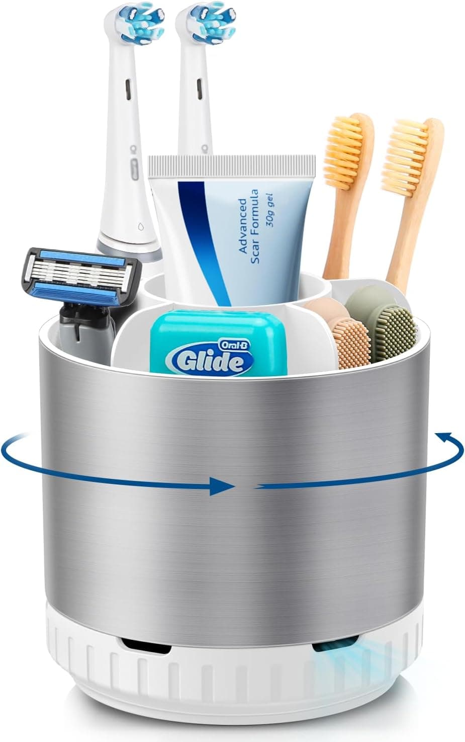 Amazon : Silver Toothbrush Holders for Bathrooms Countertop Organizer $5.99 (Reg $10) + Free prime shipping. #ad