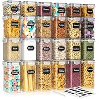 Amazon :24-Piece Airtight Food Storage Containers with Lids &amp; 24 Labels $24.99  (Reg $110) + Free shipping. #ad