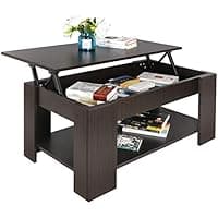 Amazon :Modern Lift Top Coffee Table w/Hidden Compartment and Storage Shelves $31.34  (Reg $33) + Free prime shipping. #ad